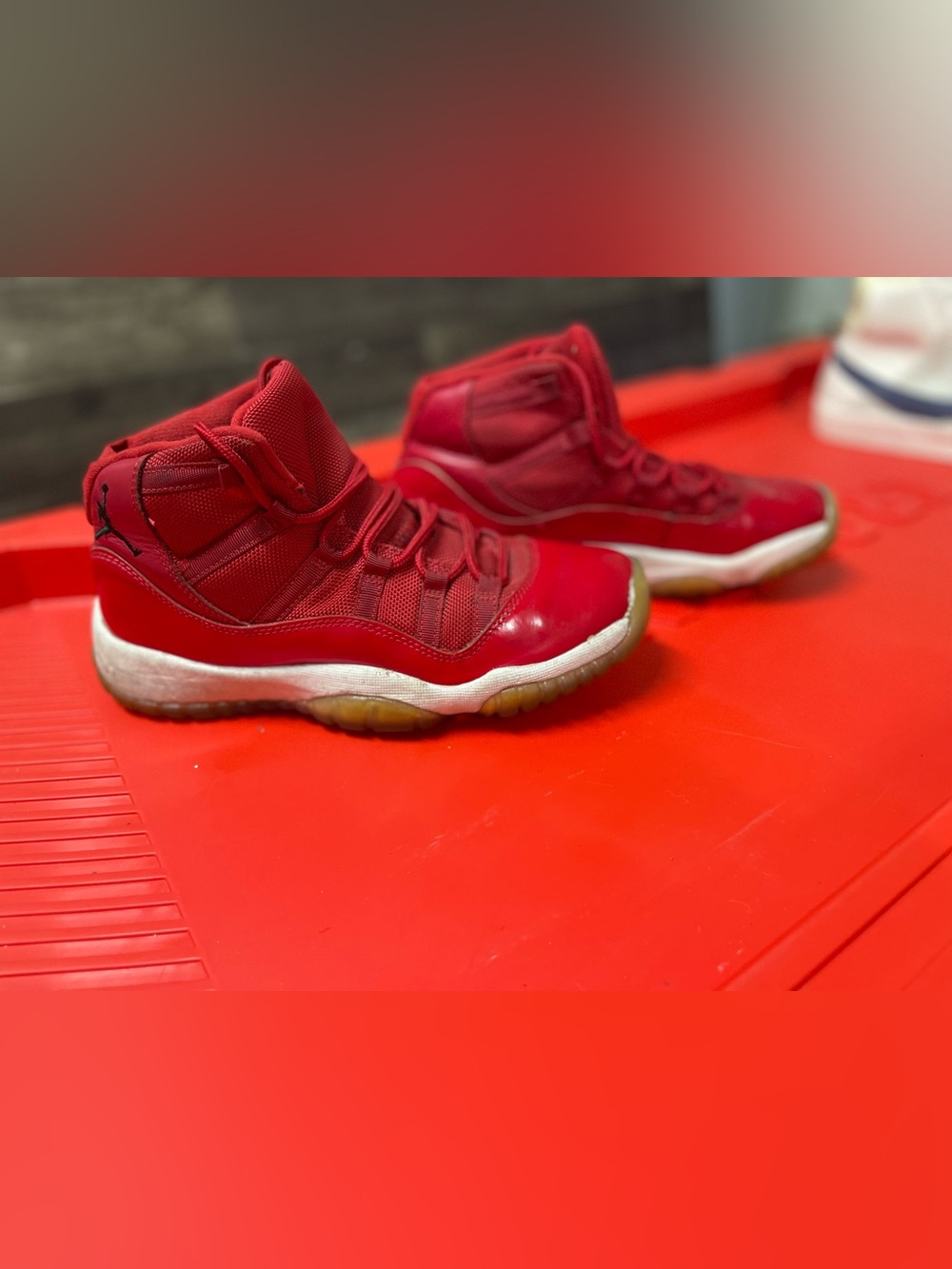 Jordan Kids Red High-Top Sneakers